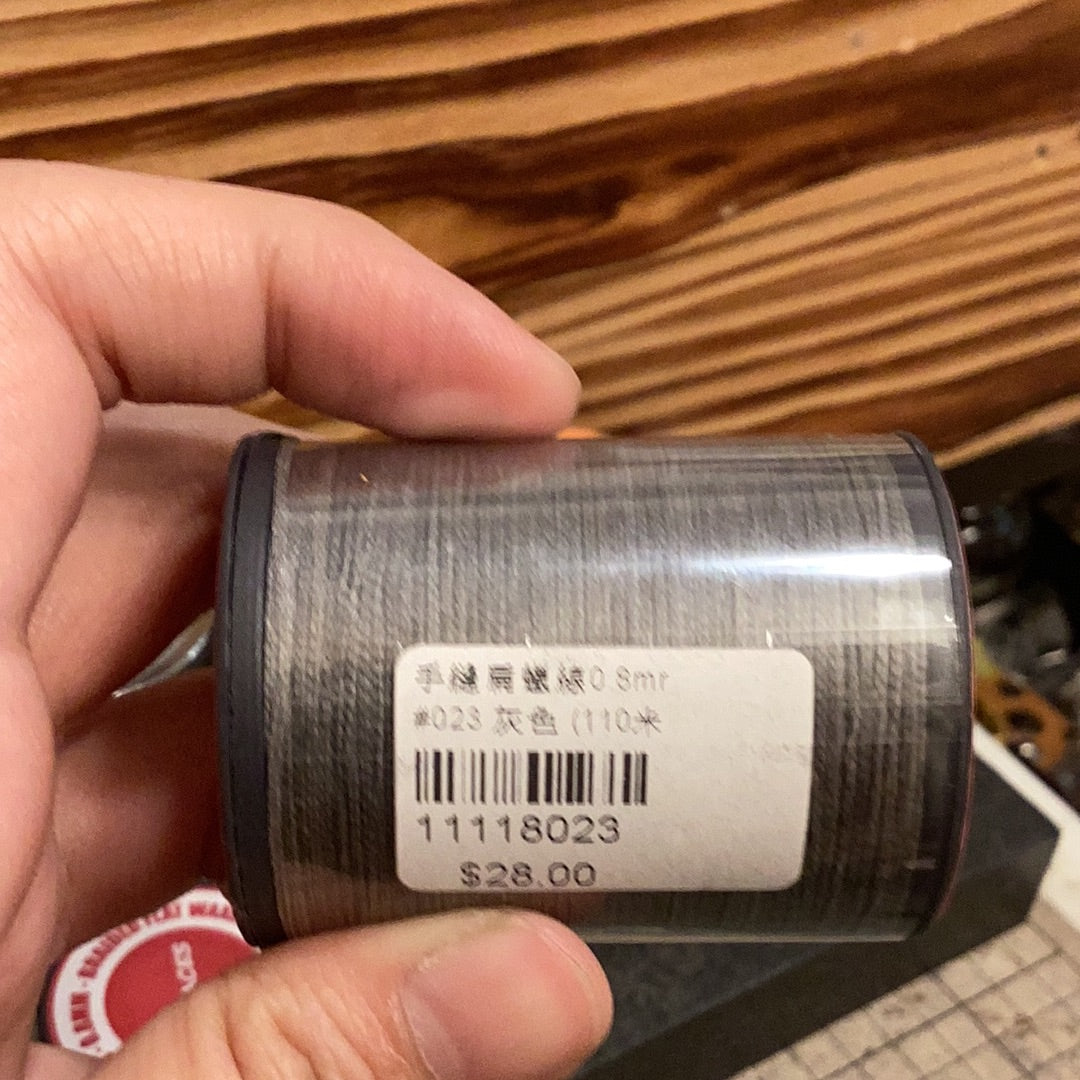 手縫扁蠟線 0.8mm #02 灰色 （110米）